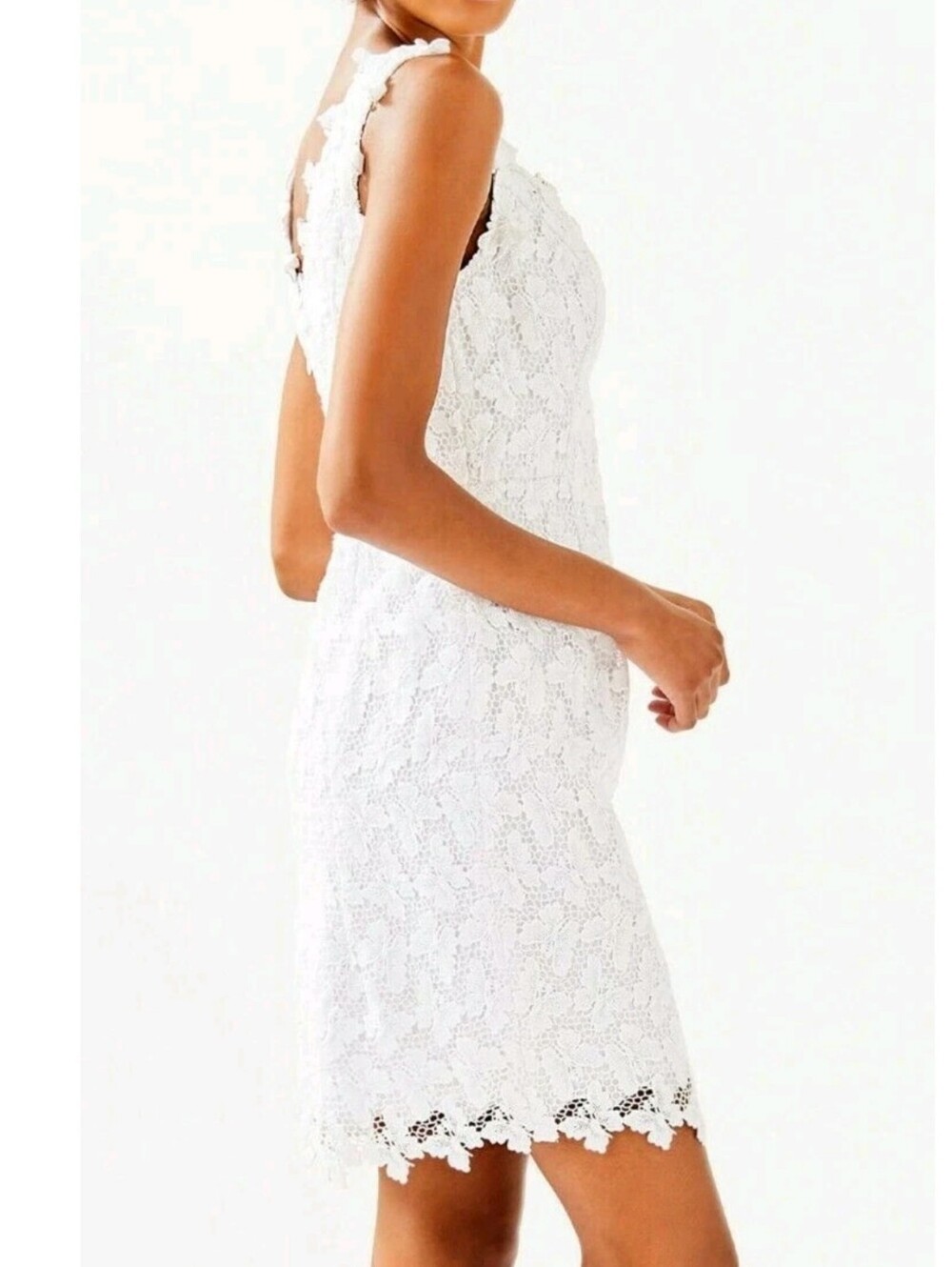 Lilly Pulitzer Reeve Butterfly Lace Shift Dress Size 2 Resort White Coquette - Picture 3 of 9